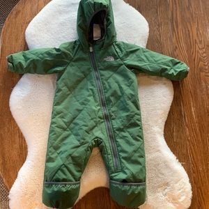 The North Face quilted infant bunting suit, 6-12 months